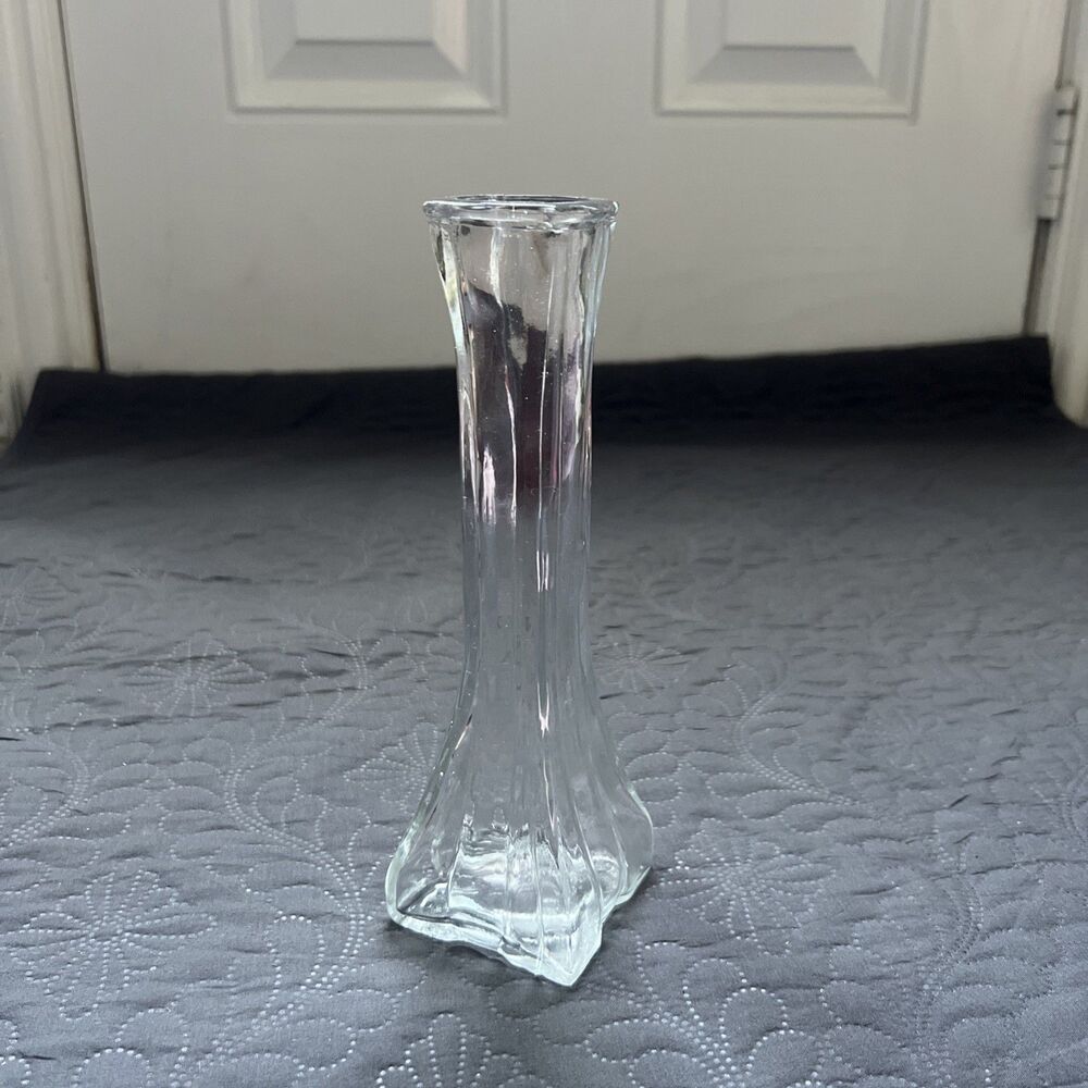 Vintage Profile Europa 1408 Clear Glass Flower Bud Vase 1986,1987 Home Decor Acc